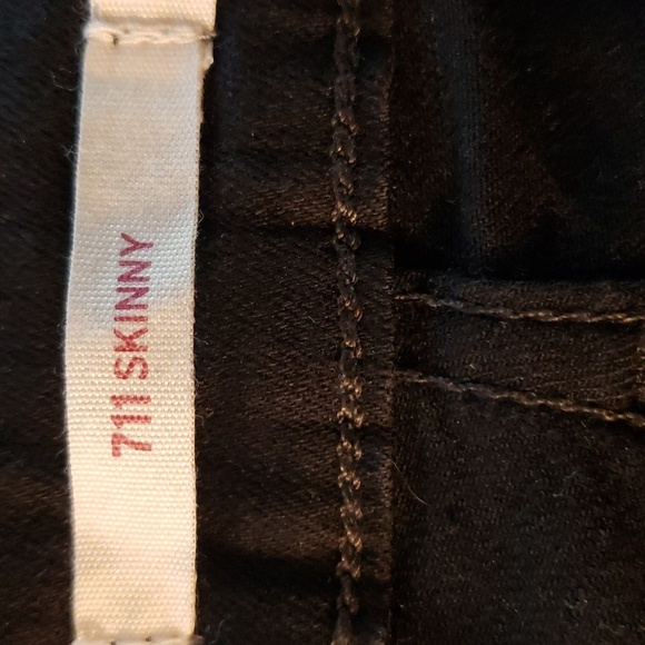 Levi's 711 skinny ankles Flash Dance black jeans studs and rhinestones - Picture 8 of 10